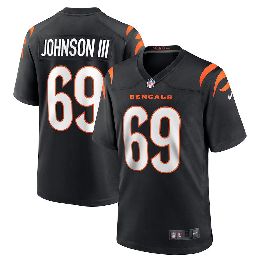 Men Cincinnati Bengals 69 Raymond Johnson III Nike Black Game Player NFL Jersey